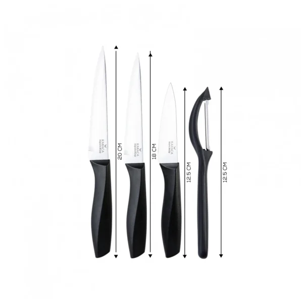 سرویس چاقو 4 پارچه مشکی پیل کاراجا 153.03.06.1805 Rabima رابیما
