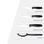 سرویس چاقو 4 پارچه مشکی پیل کاراجا 153.03.06.1805 Rabima رابیما