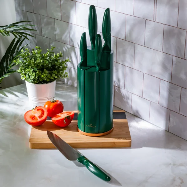 سرویس چاقو 6 پارچه سبز رترو کاراجا 153.03.06.4755 Rabima رابیما