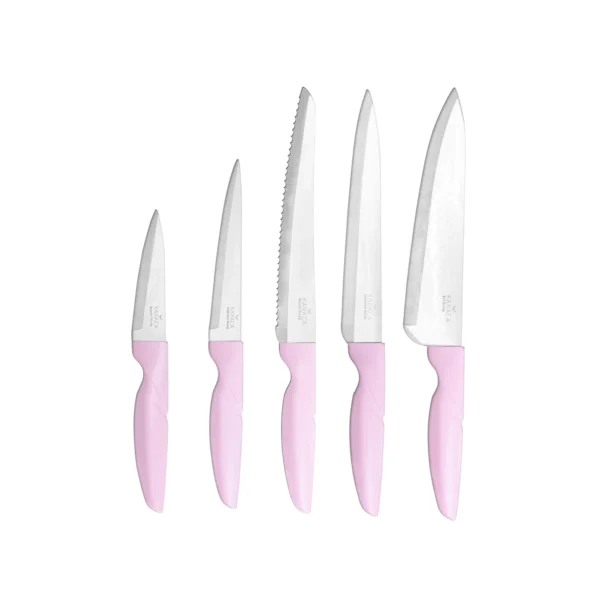 سرویس چاقو 6 پارچه صورتی رترو کاراجا 153.03.06.4758 Rabima رابیما