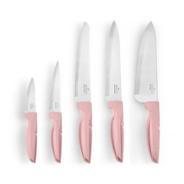 سرویس چاقو 6 پارچه صورتی رترو کاراجا 153.03.06.4758 Rabima رابیما