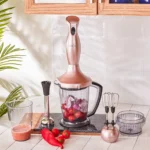 سرویس غذاساز 1000 وات رزگلد مکسی میکس کاراجا 153.03.06.4768