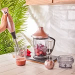 سرویس غذاساز 1000 وات رزگلد مکسی میکس کاراجا 153.03.06.4768