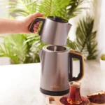 چاي ساز اتوماتیک برقی 1650 وات 0.9 + 1.8 لیتر طوسی رترو آنتراسیت کاراجا 153.03.06.4850