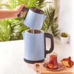 چاي ساز اتوماتیک برقی 1650 وات 0.9 + 1.8 لیتر آبی رترو کاراجا 153.03.06.4914