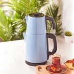 چاي ساز اتوماتیک برقی 1650 وات 0.9 + 1.8 لیتر آبی رترو کاراجا 153.03.06.4914