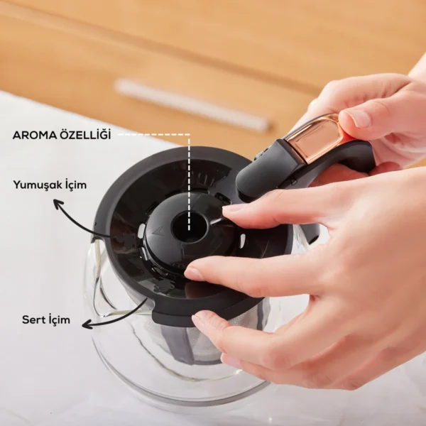 قهوه ساز 5 در1 اتوماتیک برقی 1385 وات کرم هاتیرپلاس مد کاراجا 153.03.06.4987