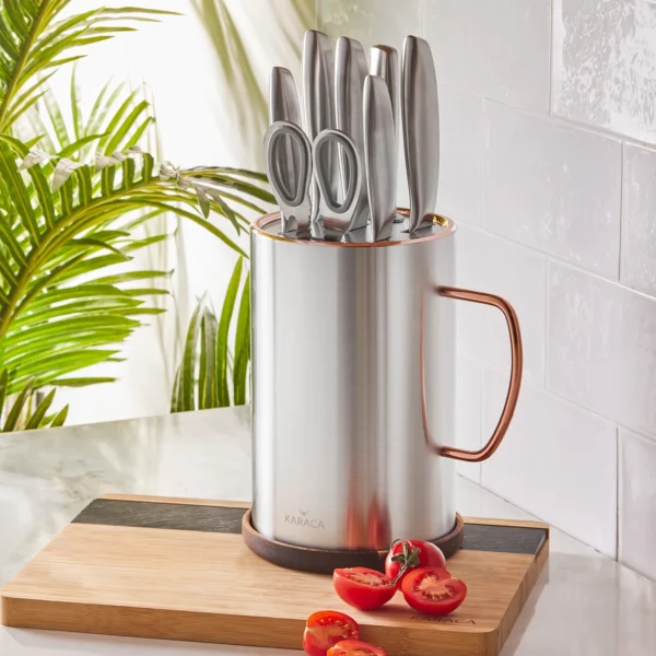 سرویس چاقو 8 پارچه استیل مات میستر کاراجا 153.03.06.5070 Rabima رابیما