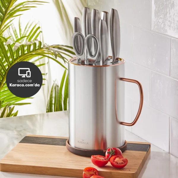 سرویس چاقو 8 پارچه استیل مات میستر کاراجا 153.03.06.5070 Rabima رابیما