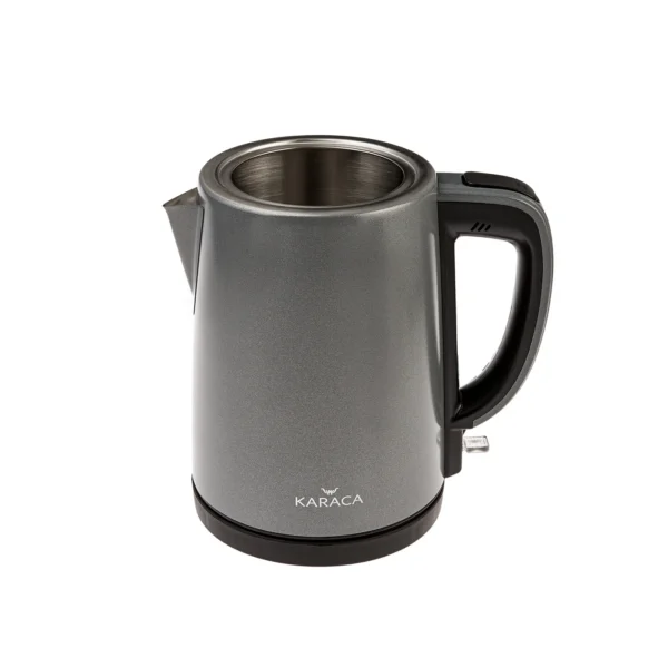 چاي ساز اتوماتیک برقی 1650 وات 0.9 + 1.8 لیتر طوسی آنتراسیت کاراجا 153.03.06.6194