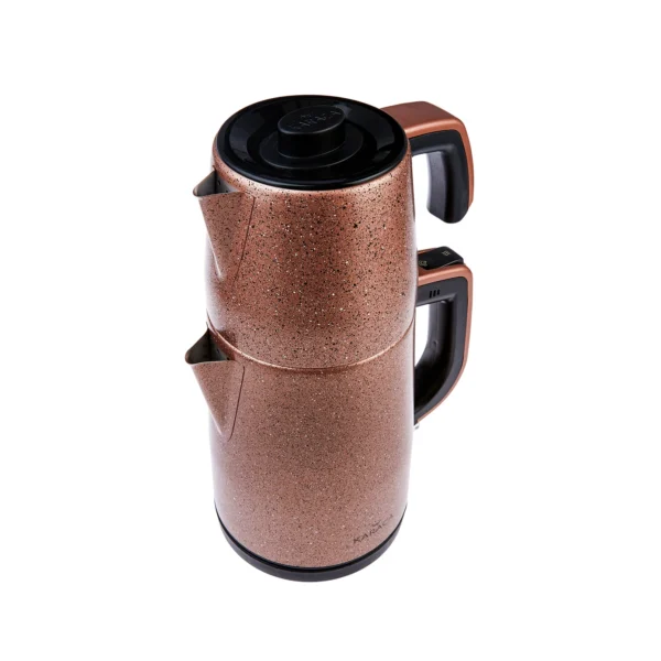 چاي ساز اتوماتیک برقی 1650 وات 0.9 + 1.8 لیتر رزگلد رترو کاراجا 153.03.06.6195