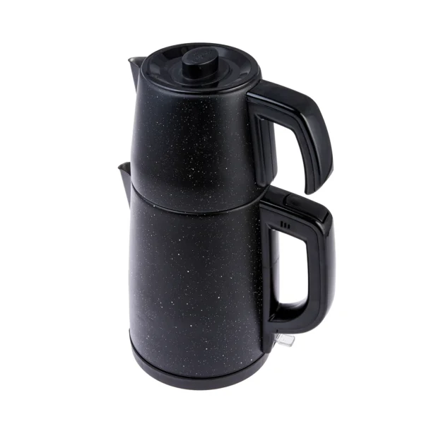 چاي ساز اتوماتیک برقی 1650 وات 0.8 + 1.5 لیتر مشکی رترو چای کاراجا 153.03.06.6196