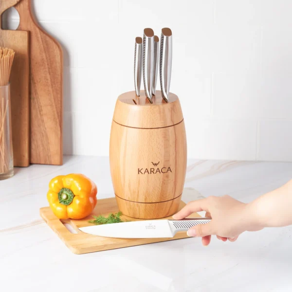 سرویس چاقو 6 پارچه قهوه ای هرنه کاراجا 153.03.06.7204 Rabima رابیما