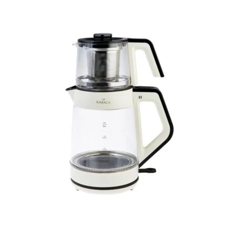چاي ساز اتوماتیک برقی 1900 وات 1.0 + 2.0 لیتر سفید رترو کاراجا 153.03.06.7211