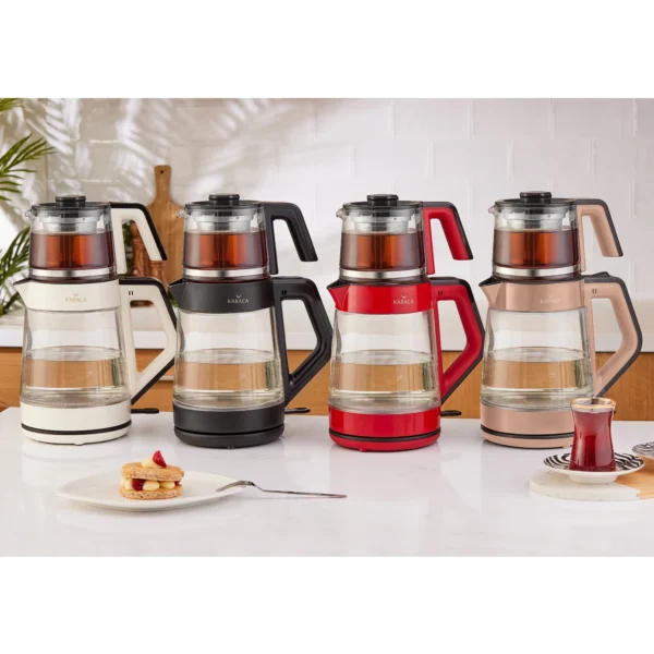 چاي ساز اتوماتیک برقی 1900 وات 1.0 + 2.0 لیتر مشکی رترو کاراجا 153.03.06.7213