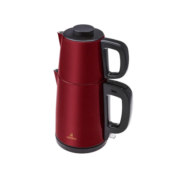 چاي ساز اتوماتیک برقی 1650 وات 0.9 + 1.8 لیتر زرشکی تی بریک کاراجا 153.03.06.7632