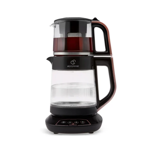 چاي ساز اتوماتیک برقی 1700 وات 0.8 + 1.5 لیتر مشکی چایشوور کاراجا 153.03.06.7774