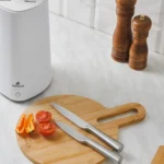 سرویس چاقو 6 پارچه سفید میستر با پایه استریلیزر برقی کاراجا 153.03.08.2210 Rabima رابیما