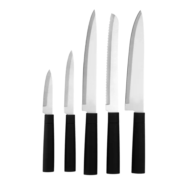 سرویس چاقو 6 پارچه مشکی میستر با پایه استریلیزر برقی کاراجا 153.03.08.2211 Rabima رابیما