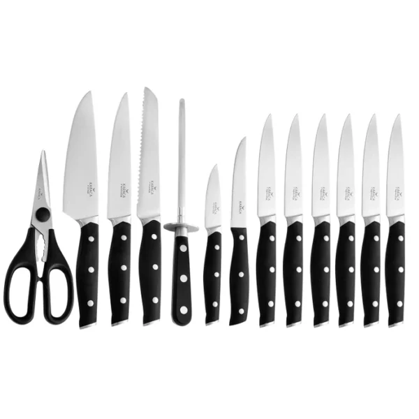 سرویس چاقو 14 پارچه مشکی سورپلاس پرو کاراجا 153.03.06.1416