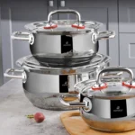 سرویس قابلمه 8 پارچه پاوراستیل پرو اوزاکا کاراجا 153.03.07.8250 Rabima رابیما