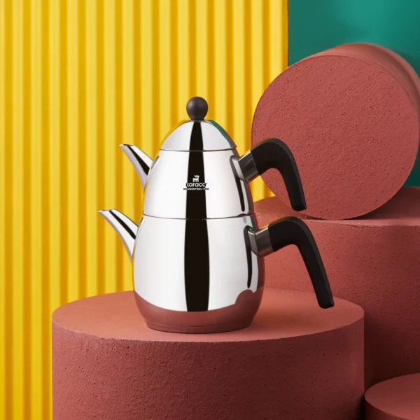 کتری و قوری متوسط 2.5 + 1.05 لیتر پاوراستیل پرو توکیو کاراجا 153.03.07.8773