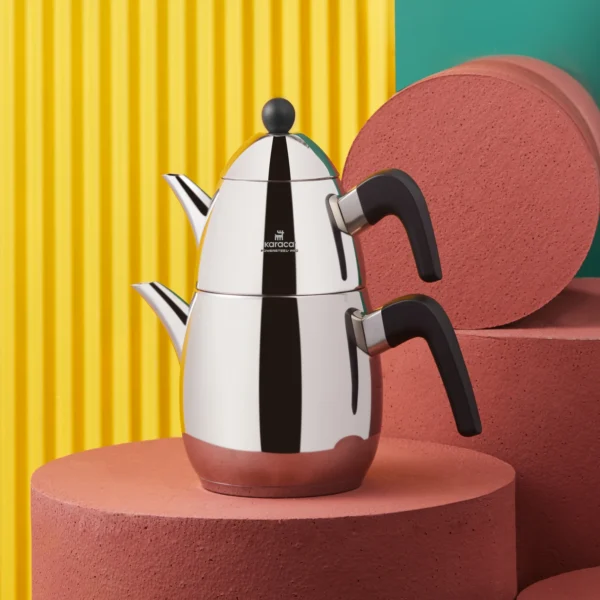 کتری و قوری خانوادگی 2.9 + 1.25 لیتر پاوراستیل پرو توکیو کاراجا 153.03.07.8774