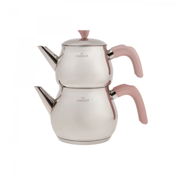 کتری و قوری استیل 1.75 + 1 لیتر رزگلد کایرا کاراجا 153.03.06.1273