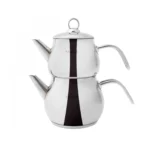 کتری و قوری استیل 1.75 + 1 لیتر براق لیلا کاراجا 153.03.06.1275