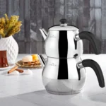 کتری و قوری استیل 1.75 + 1 لیتر مشکی لیلا کاراجا 153.03.06.1275