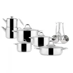 سرویس جهیزیه 15 پارچه استیل گرانادا کاراجا 153.03.08.0214 Rabima رابیما