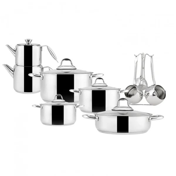 سرویس جهیزیه 15 پارچه استیل گرانادا کاراجا 153.03.08.0214 Rabima رابیما