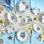 سرویس صبحانه ۲۶ پارچه آبی نوستالجی کاراجا 153.03.08.0258 Rabima رابیما