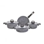 سرویس قابلمه 7 پارچه طوسی پاور بیوگرانیت آزول کاراجا 153.03.08.0348 Rabima رابیما