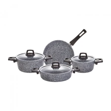 سرویس قابلمه 7 پارچه طوسی پاور بیوگرانیت آزول کاراجا 153.03.08.0348 Rabima رابیما