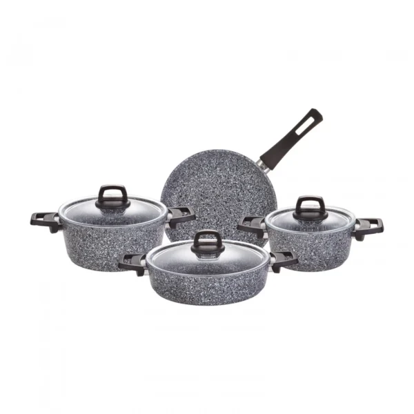 سرویس قابلمه 7 پارچه طوسی پاور بیوگرانیت آزول کاراجا 153.03.08.0348 Rabima رابیما