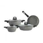 سرویس قابلمه 7 پارچه طوسی پاور بیوگرانیت گریش کاراجا 153.03.08.0352 Rabima رابیما