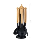 سرویس کفگیر و ملاقه 6 پارچه مشکی کاراجا 153.03.06.1535 Rabima رابیما