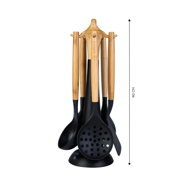 سرویس کفگیر و ملاقه 6 پارچه مشکی کاراجا 153.03.06.1535 Rabima رابیما