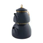 کتری و قوری لعابی 2.3 + 1.1 لیتر زغالی رترو کاراجا 153.03.08.0535