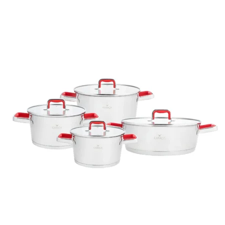 سرویس قابلمه 8 پارچه استیل مرلوت کاراجا 153.03.08.0619 Rabima رابیما