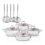 سرویس قابلمه 13 پارچه استیل امیرگان کاراجا 153.03.08.0671 Rabima رابیما