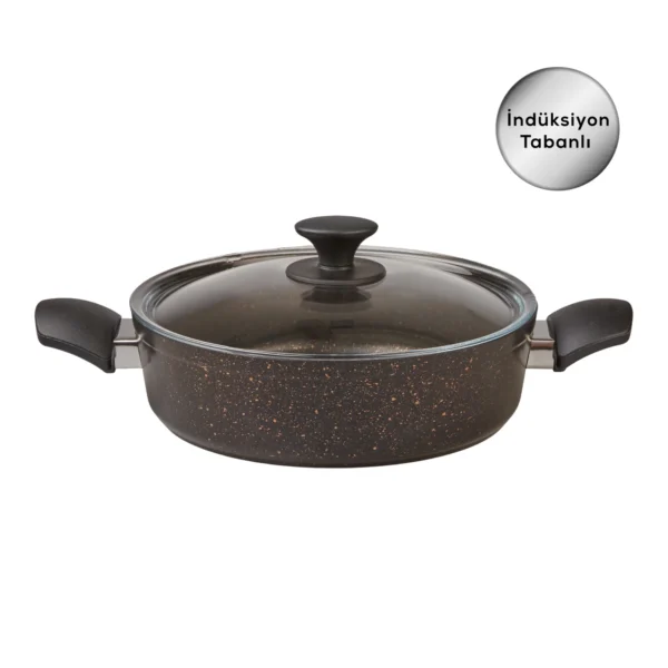 سرویس قابلمه 7 پارچه مشکی طلایی پاور بیوگرانیت کاراجا 153.03.08.1154 Rabima رابیماRabima رابیما