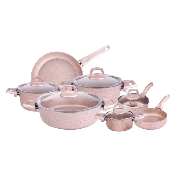 سرویس جهیزیه 12 پارچه رزگلد بیوگرانیت کاراجا 153.03.08.1157 Rabima رابیما