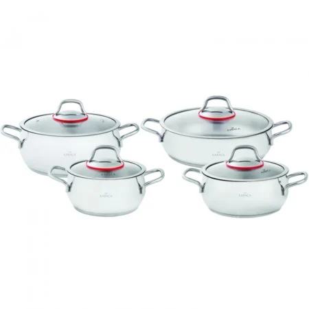 سرویس قابلمه 8 پارچه استیل سریر کاراجا 153.03.08.1214 Rabima رابیما