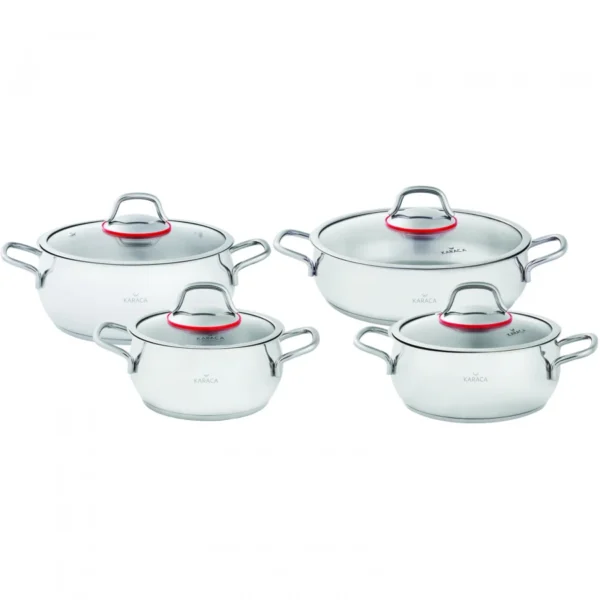 سرویس قابلمه 8 پارچه استیل سریر کاراجا 153.03.08.1214 Rabima رابیما