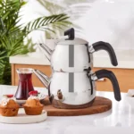 کتری و قوری متوسط 1.6 + 1 لیتر استیل بلینای کاراجا 153.03.08.1233