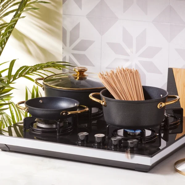 سرویس قابلمه 8 پارچه مشکی پاور بیوگرانیت کاراجا 153.03.08.1253 Rabima رابیما