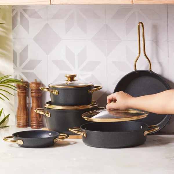 سرویس قابلمه 8 پارچه مشکی پاور بیوگرانیت کاراجا 153.03.08.1253 Rabima رابیما