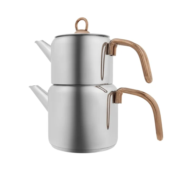 کتری و قوری متوسط 1.4 + 0.7 لیتر استیل میرا کاراجا 153.03.08.1341